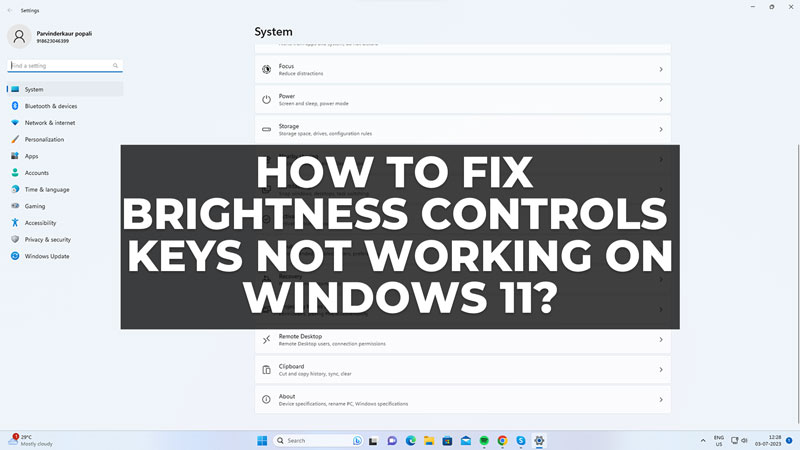 How to Fix Brightness Controls keys not working on Windows 11