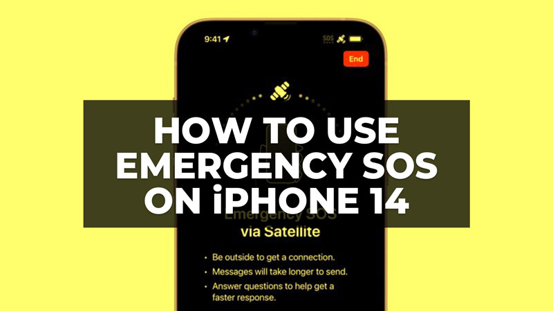 how to use emergency sos on iphone 14