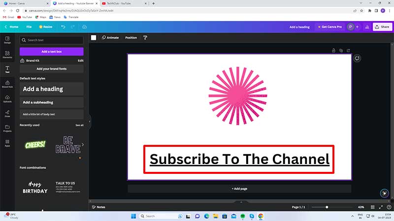 insert link to Canva