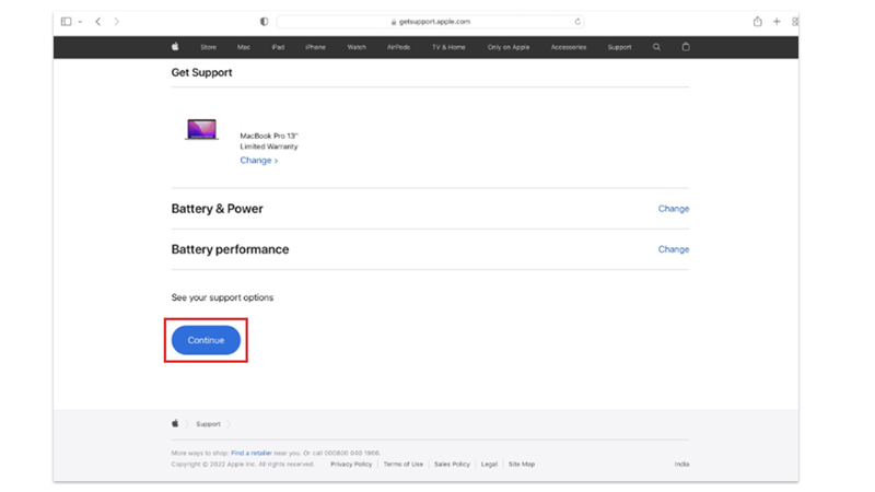 Live Chat on Apple Support Website