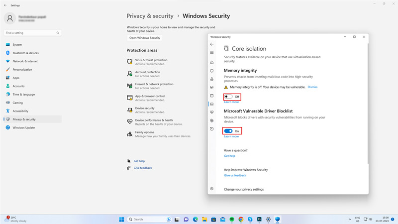 Enable Microsoft Vulnerable Blocklist on Windows 11