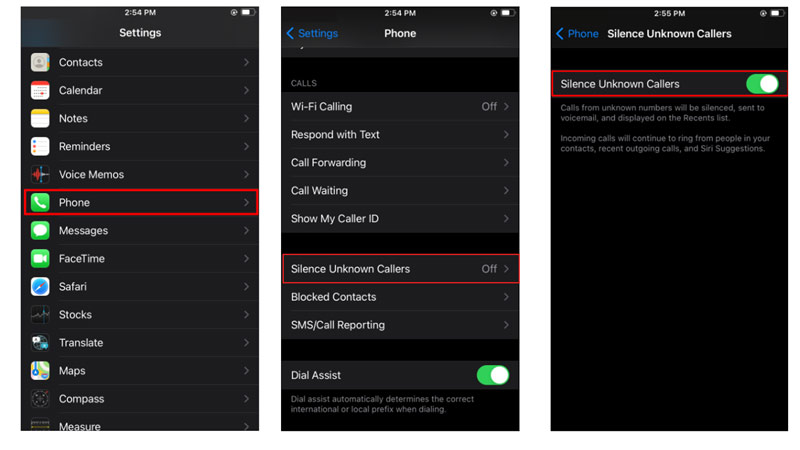 Block No Caller ID Calls on iPhone