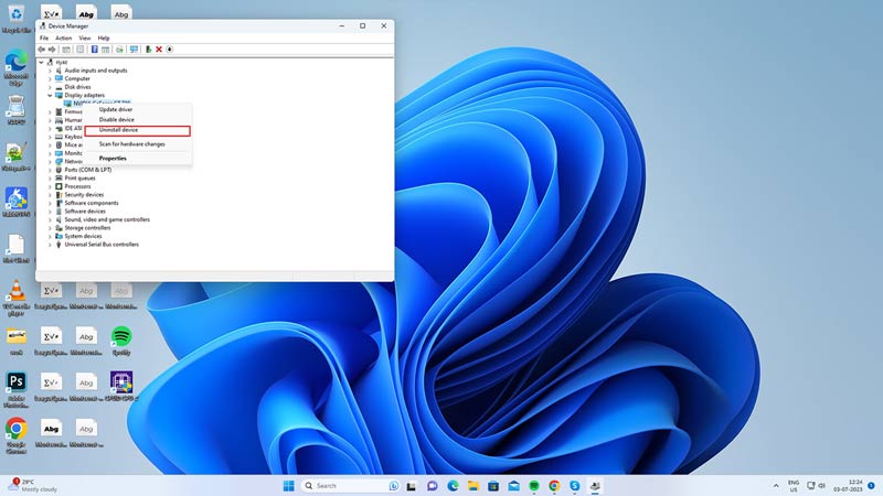 Uninstall Driver on Windows 11