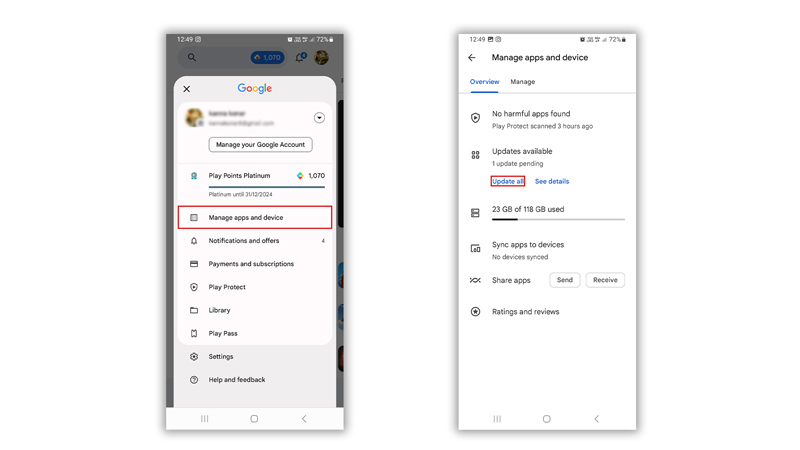 Update Apps to fix Samsung Galaxy S22 Freezing After One UI 5.1 Update