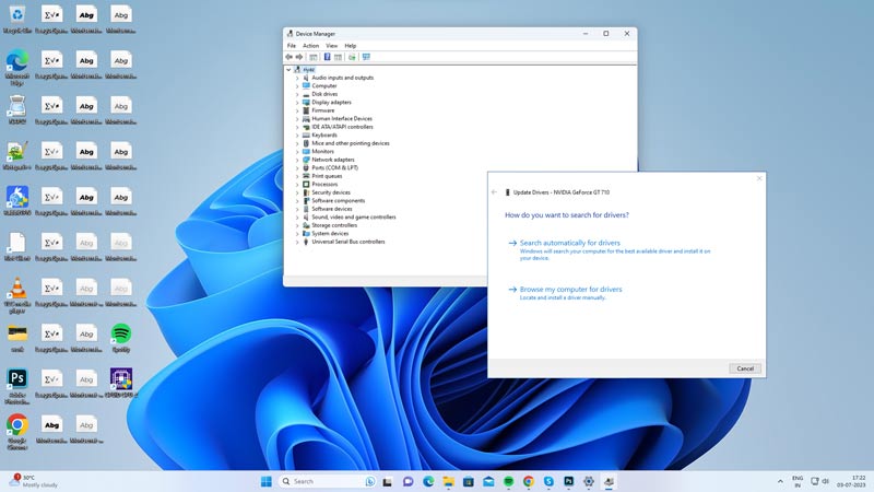 Automatically update Nvidia Graphics driver to fix the Asus G14 2022 freezing on the second monitor on Windows 11 Error