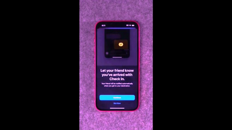 use check in on ios 17