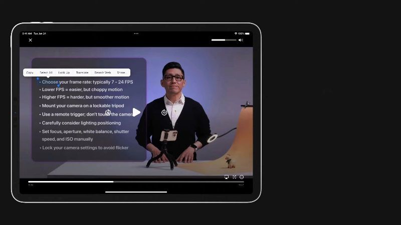 use live text on ipad