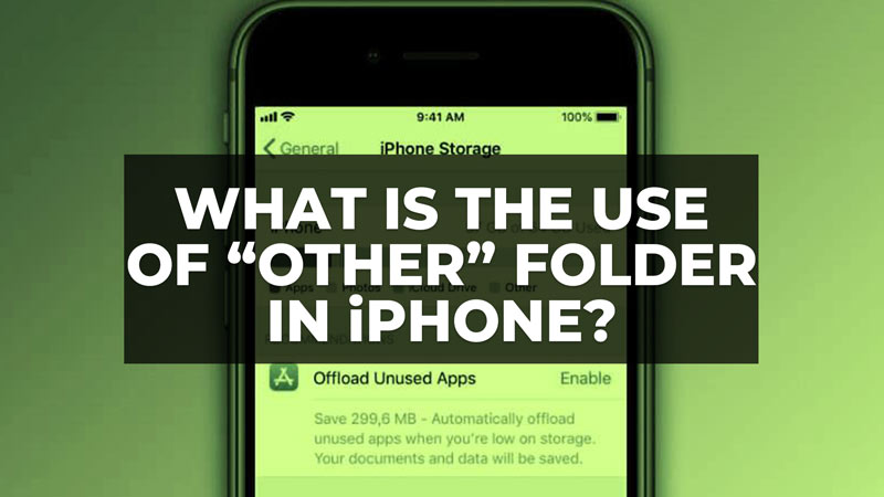 what is the use of other fodler in iphone storage