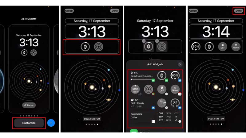 Lock Screen Widgets