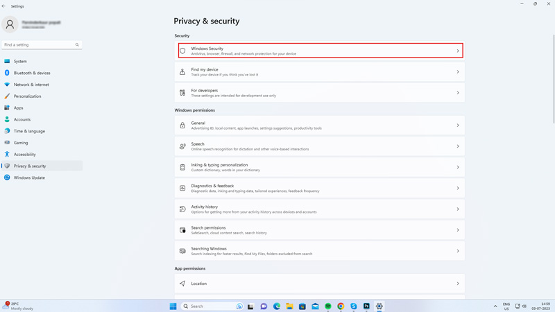 Windows Security on Windows 11