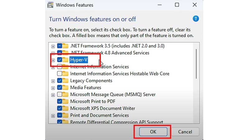 Enable Hyper-V Step 2