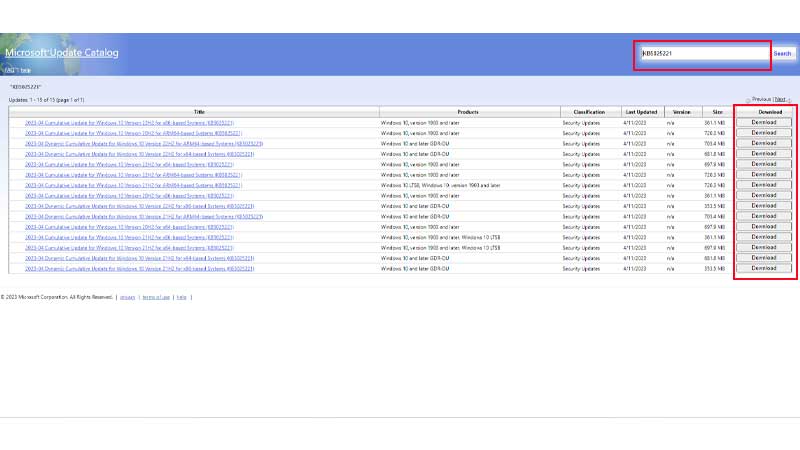KB5025221 Update