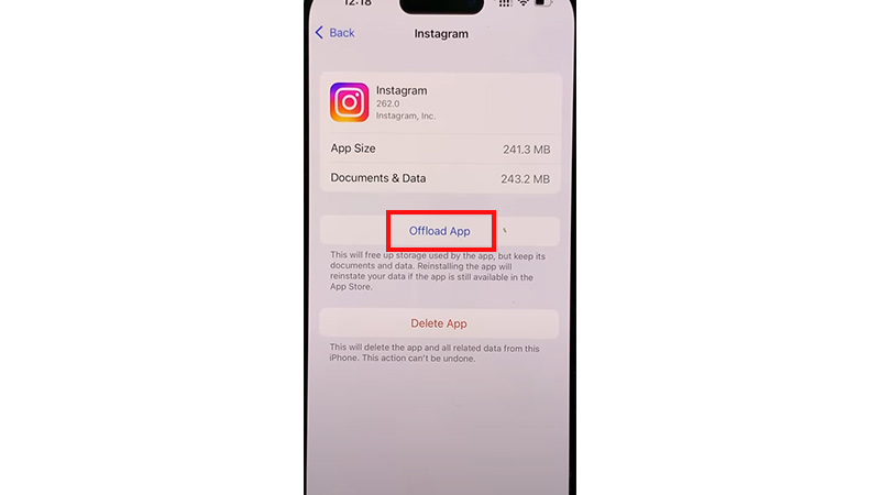 Offload Instagram App