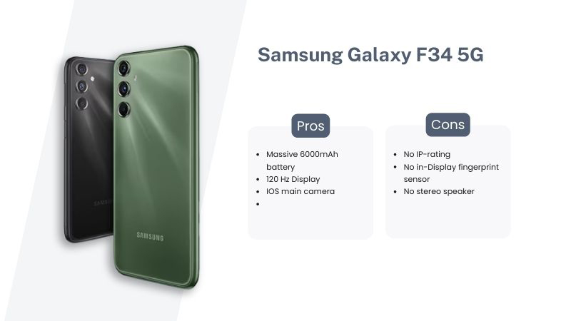 Samsung Galaxy F34 5G pros-cons