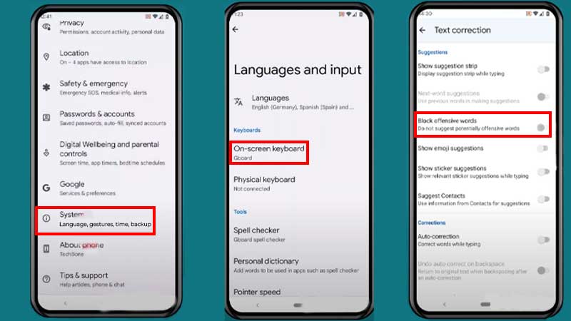 Steps to allow use of swear words