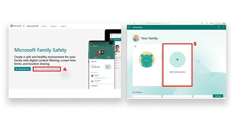 Steps to Add Family Member Account in MFS webiste