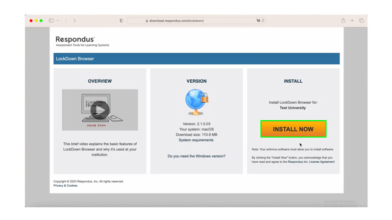 steps to download repondus lockdown browser 