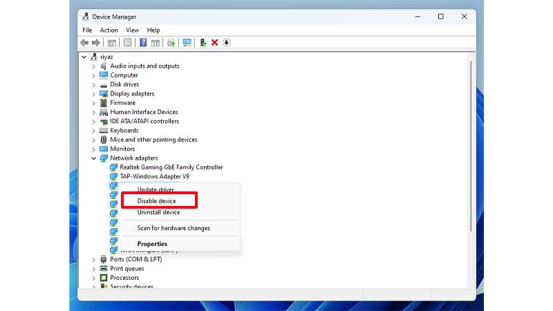 Disable Device For Windows Intel Wi-Fi