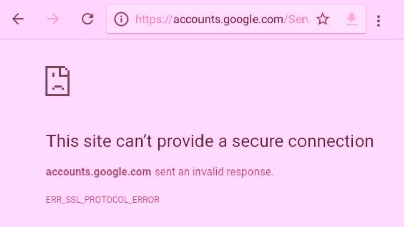 fix ERR_SSL_PROTOCOL_ERROR google chrome