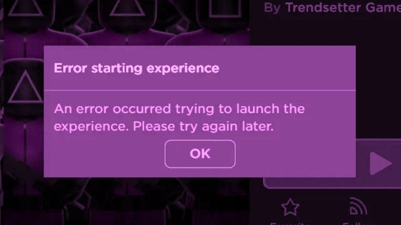 fix error starting experience in Roblox