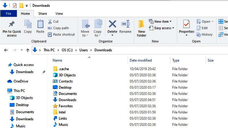 fix user profile showing as download folder in windows 10