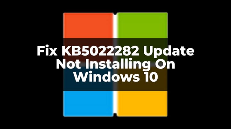Fix KB5022282 Update Install