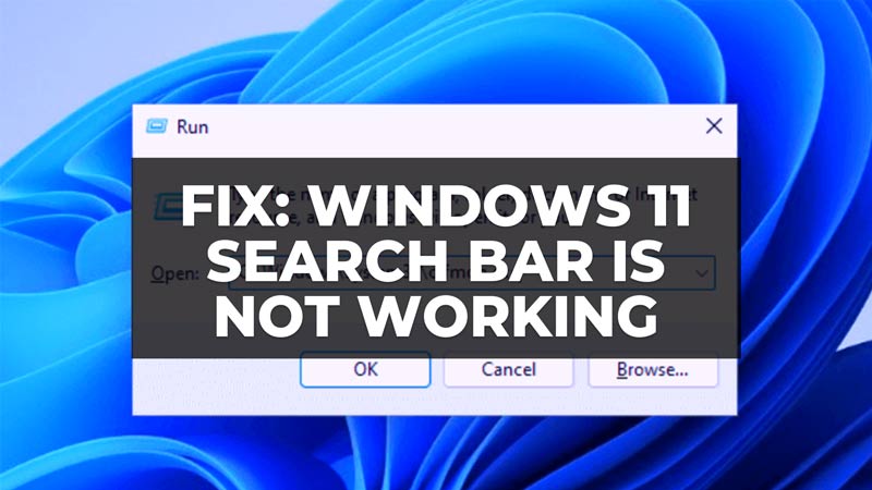 how to fix Windows 11 Search bar is not working