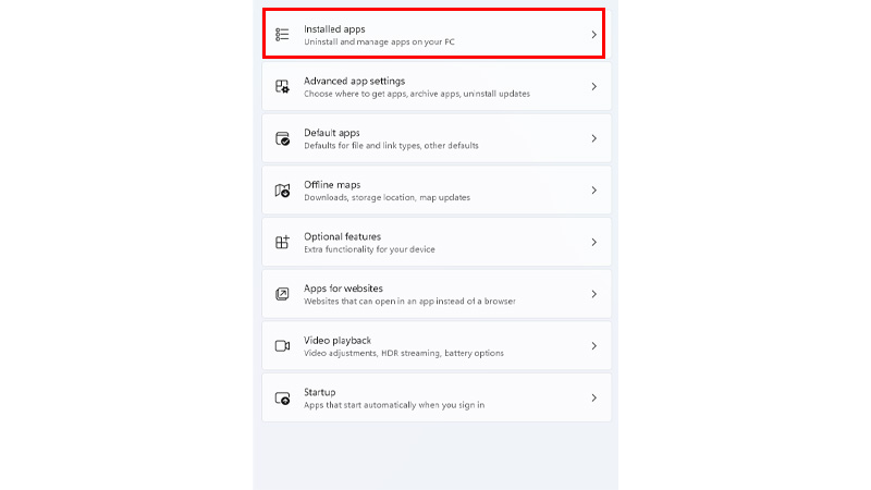 Installed Apps For Windows