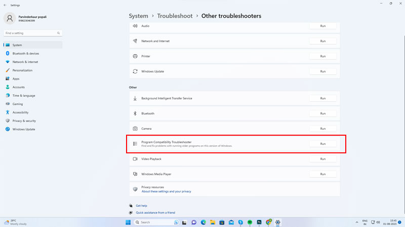 Program Compatibility Troubleshooter