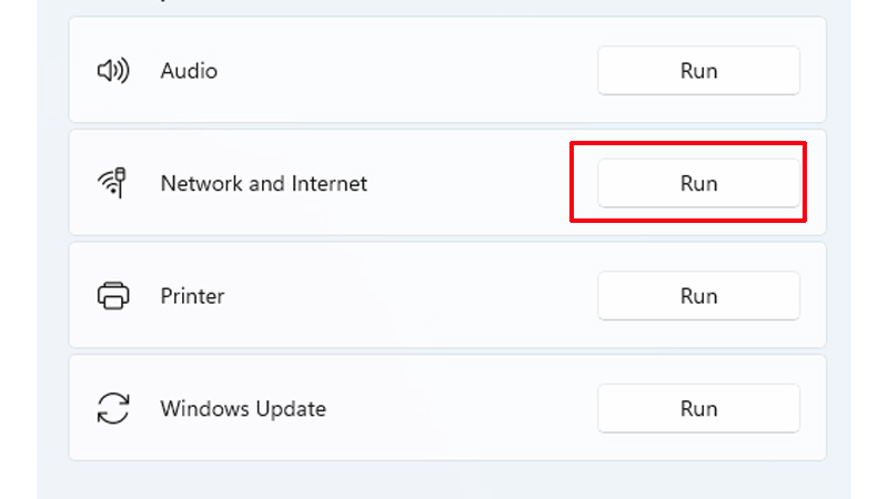 Network And Internet Troubleshooters
