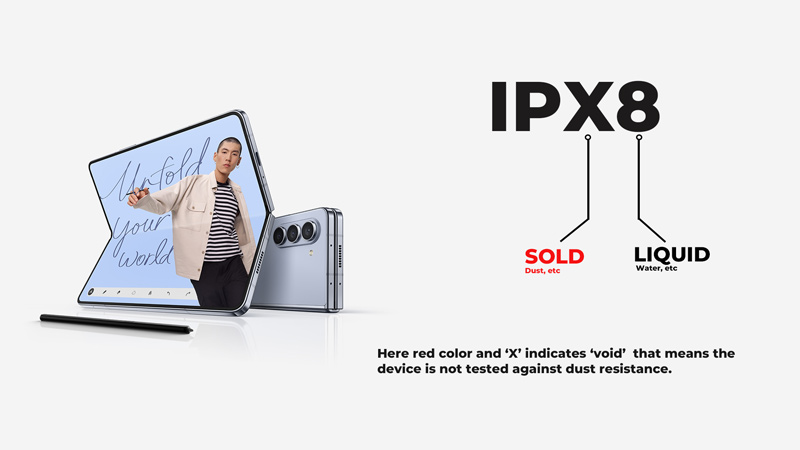 Samsung Galaxy Z Fold 5 ip rating