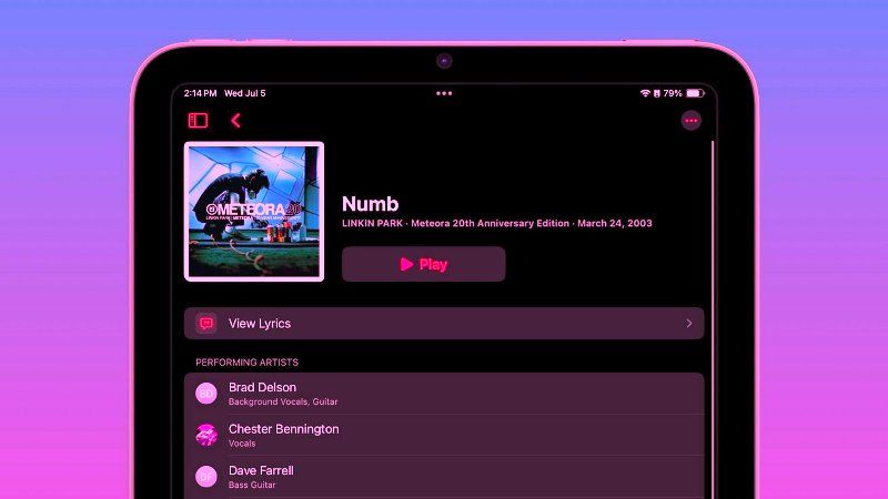 see song credits in apple music iOS 17