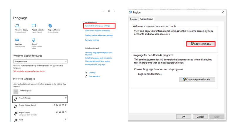 Steps to change screen langauge 