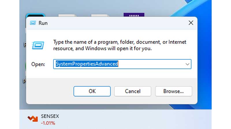 System Properties Advanced