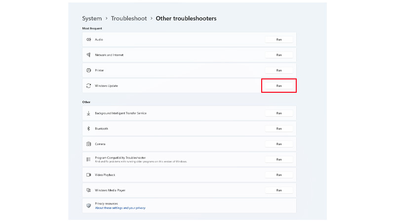Windows Update Troubleshooter