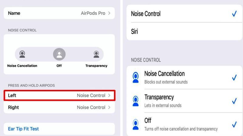 turn off noise cancellation in AirPods