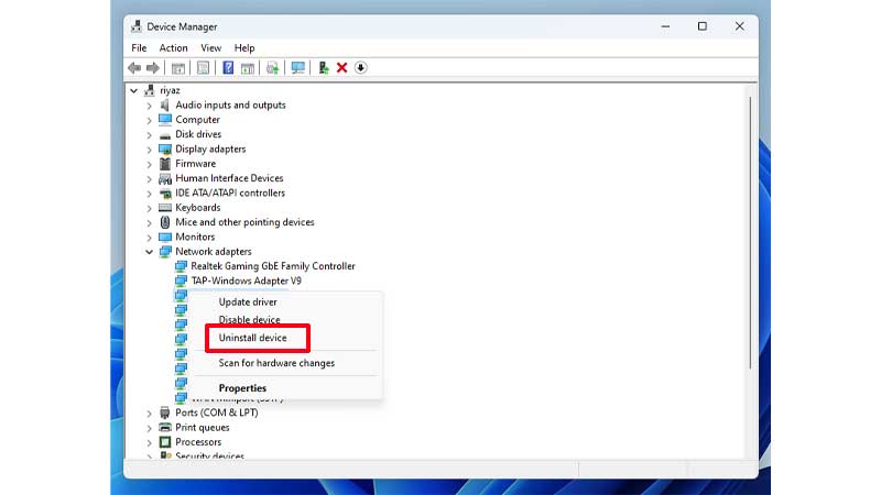 Uninstall Device