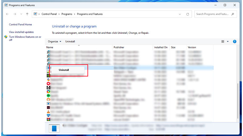 Uninstall Malware