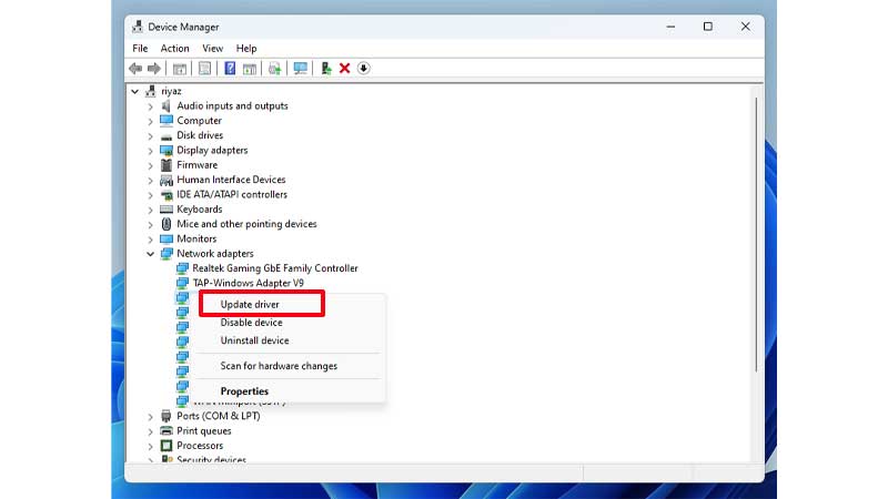 Update the Drivers for Wi-Fi 