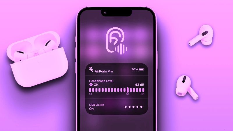 use live listen on iPhone with AirPods