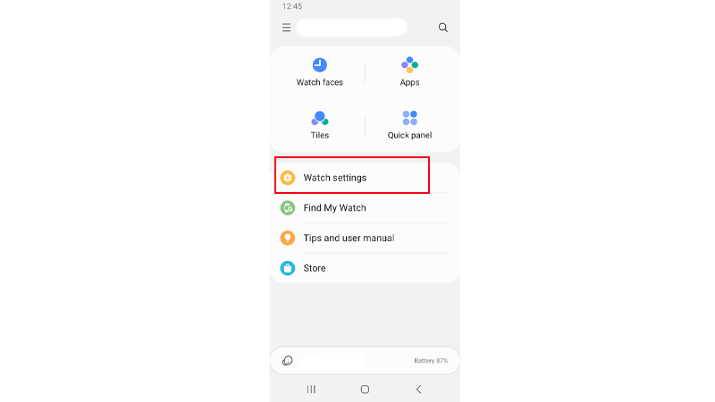 Watch Settings