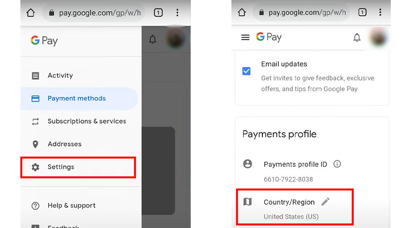 Play Store region steps