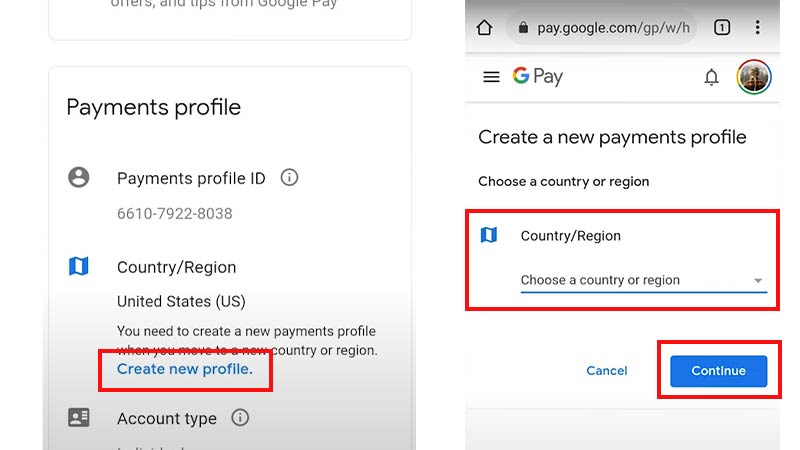 Change-Play Store-region Steps