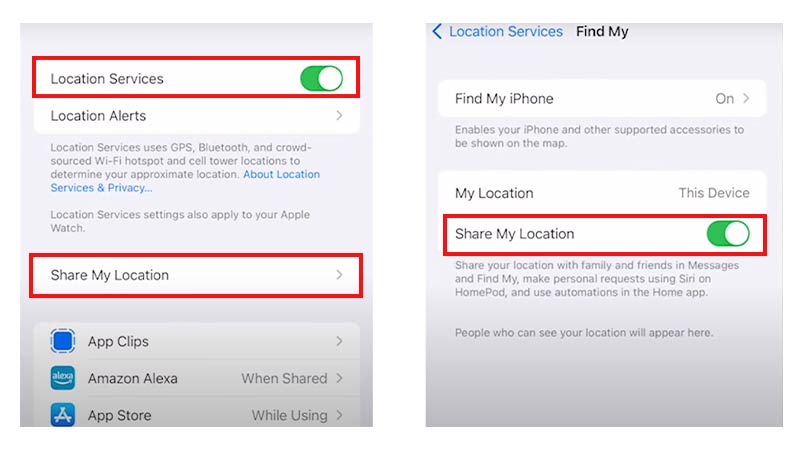 Location Services Steps
