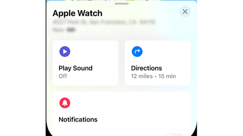 find Apple Watch using maps