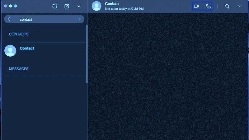make WhatsApp audio and video calls from Mac