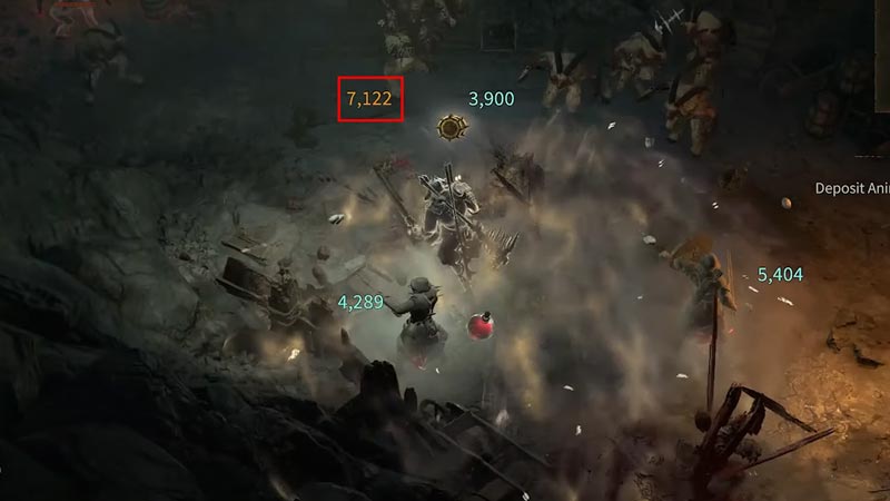Orange color Damage