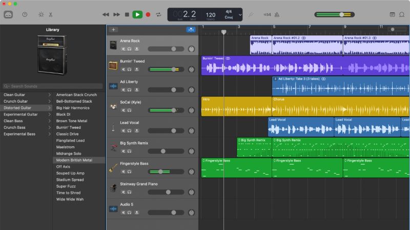 record from GarageBand and export in MP3 file on Mac
