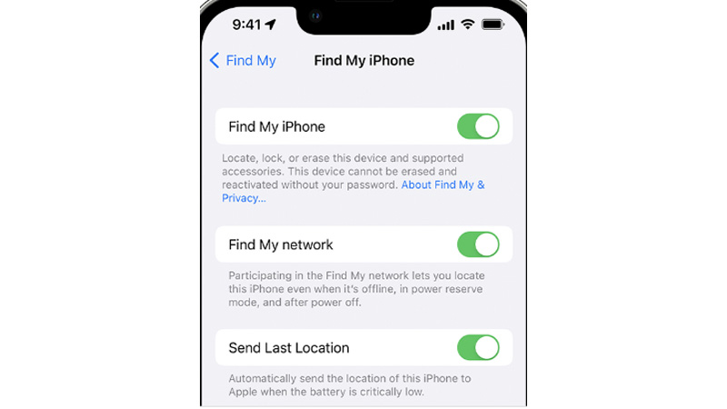 Setting up Find My App