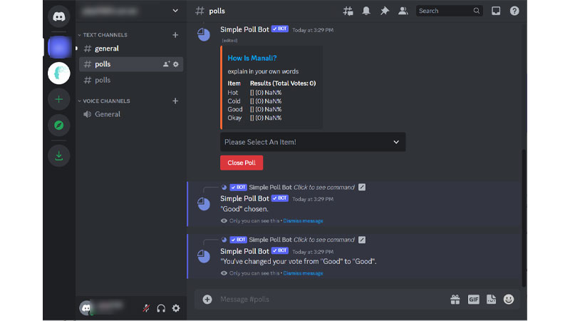 Simple Poll Bot